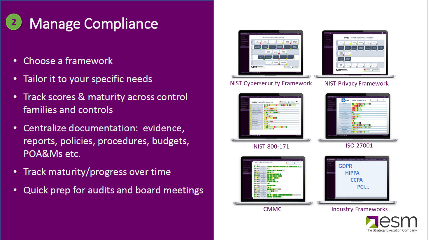 Cyber Frameworks and ESM