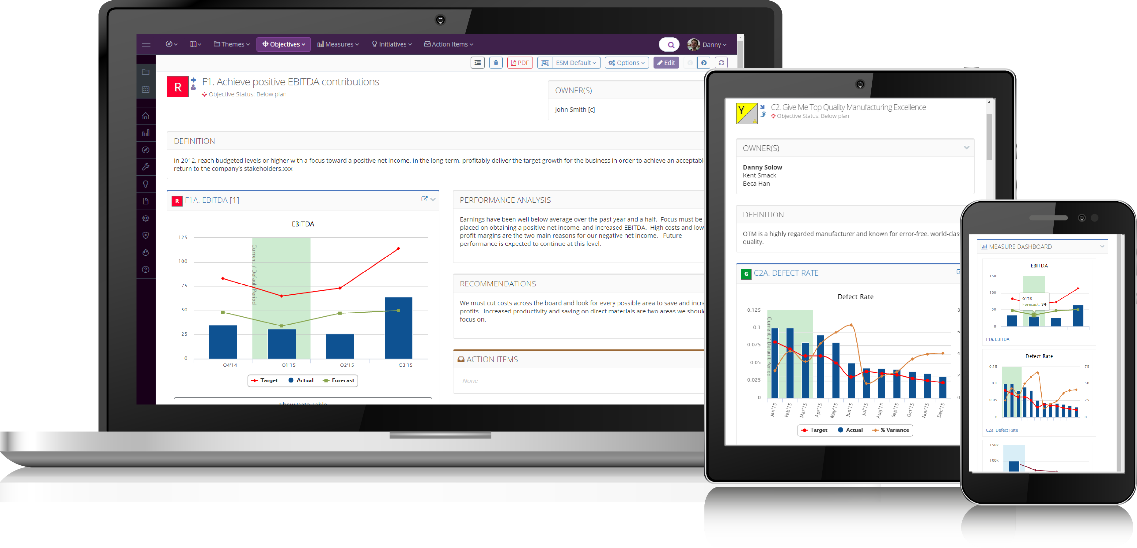 Registre objetivos, KPI e iniciativas estratégicas