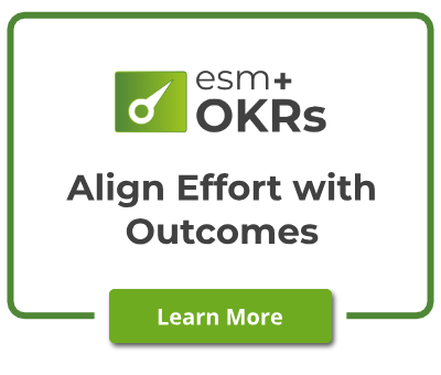 ESM OKR color  text transparent background BOX with BUTTON