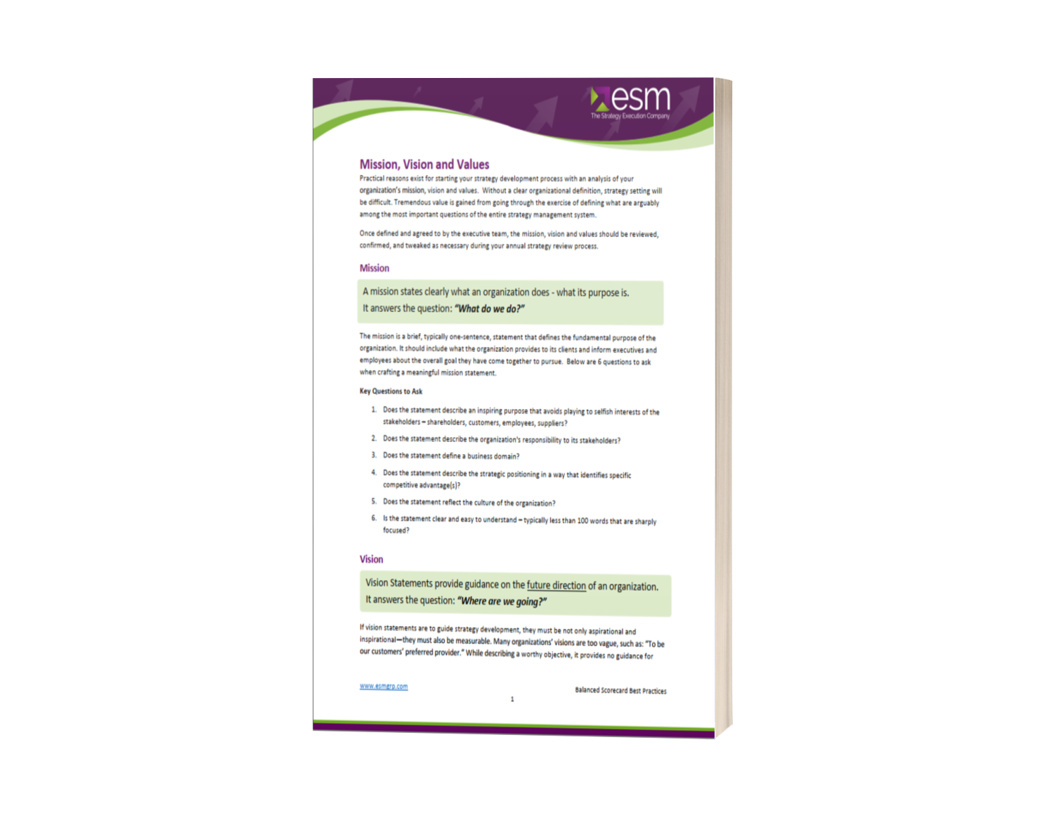 Mission, Vision, and Values