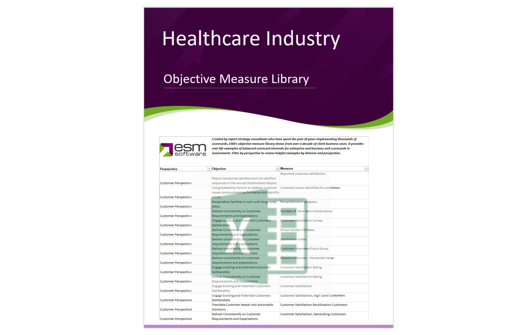 Objective Measure Library - Healthcare - IMAGE - 7.5 x 11.8